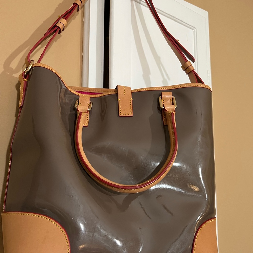 Dooney & Bourke Patent Claremont Dover Tote - Picture 3 of 13